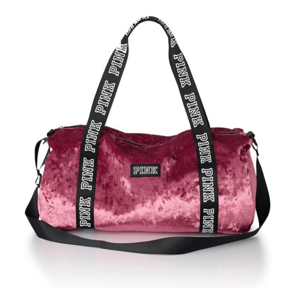 VS PINK Pink Velvet Duffel Bag 🌺